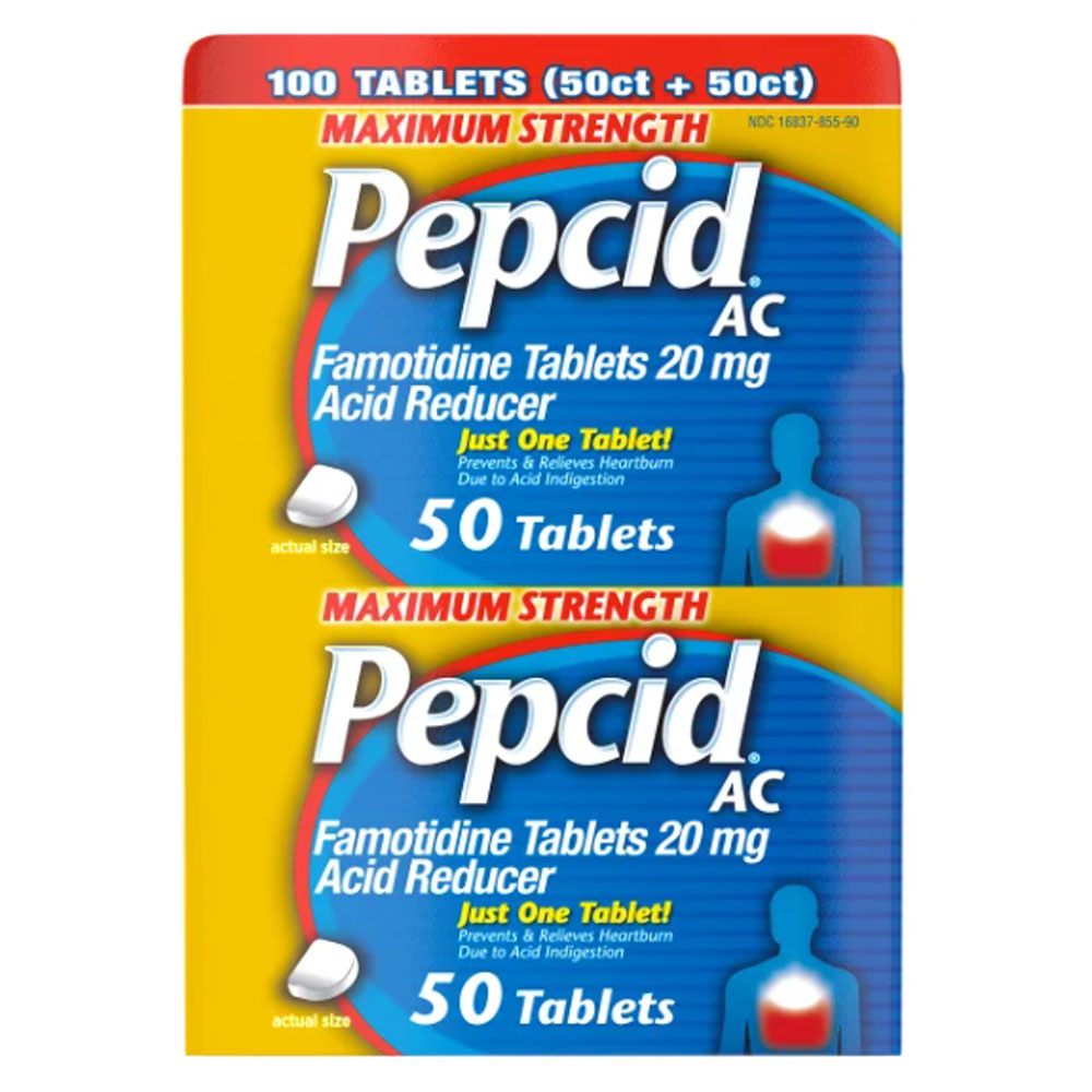Pepcid AC Maximum Strength Famotidine 20 mg, 100 Tablets