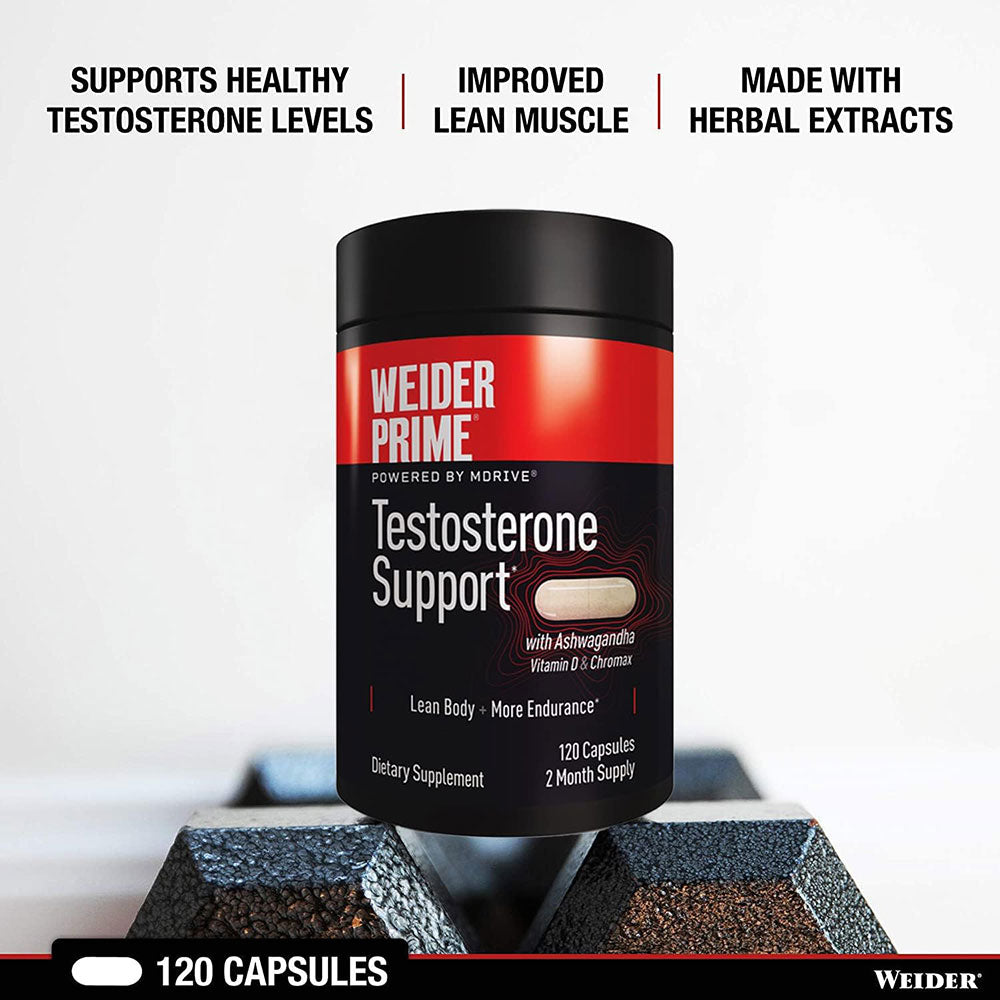 Weider Prime Testosterone Support, 120 Capsules