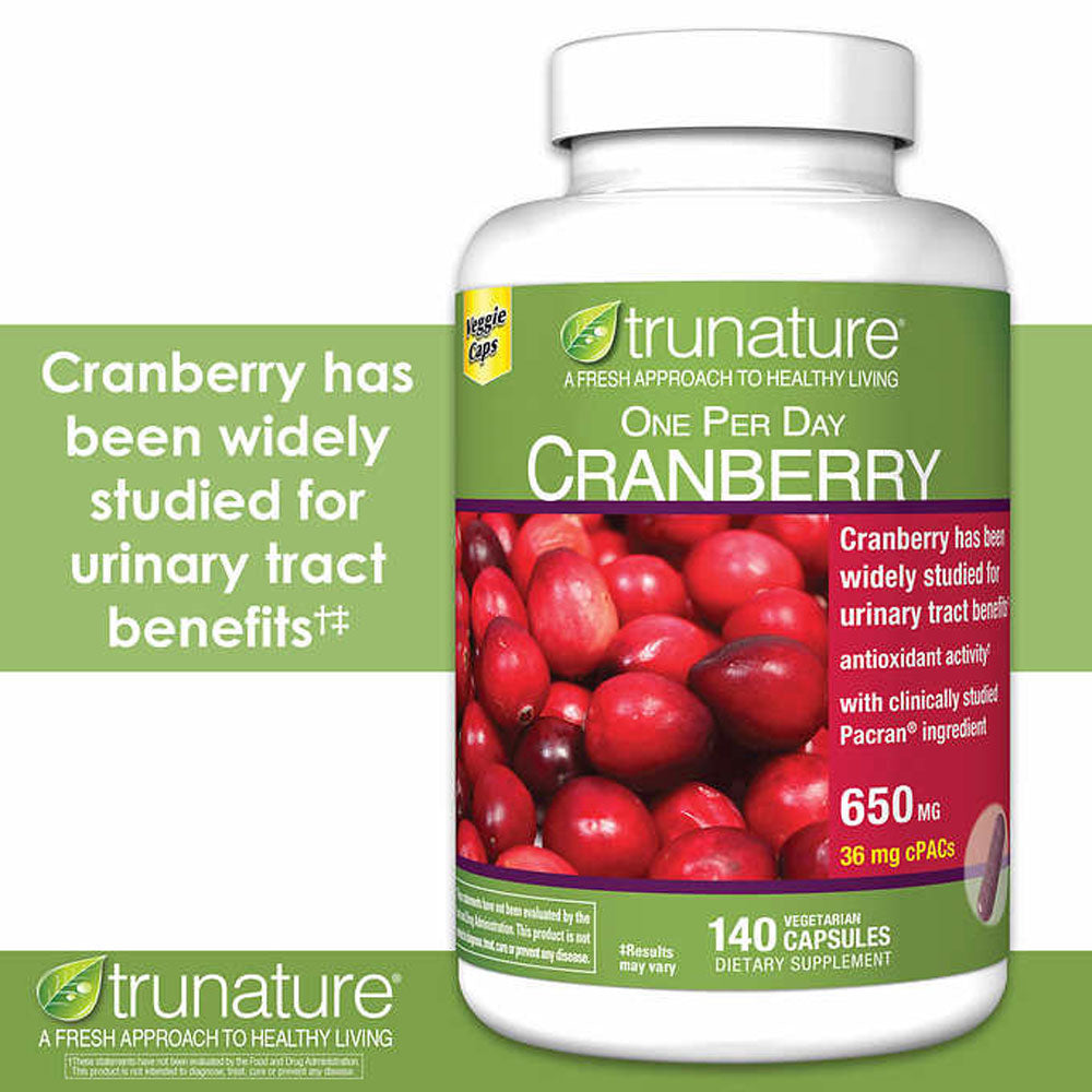 trunature Pacran Cranberry 650 mg., 140 Vegetarian Capsules