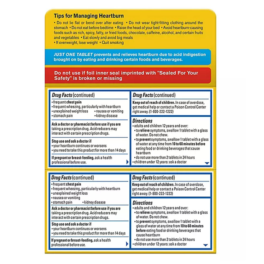 Pepcid AC Acid Reducer Maximum Strength - 125 Tablets