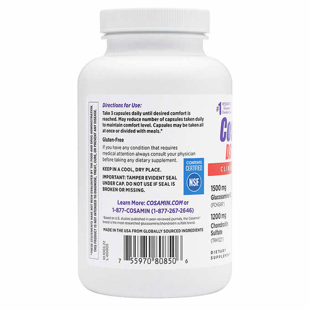 Cosamin DS Joint with Glucosamine & Chondroitin for Joint Health, 230 Capsules