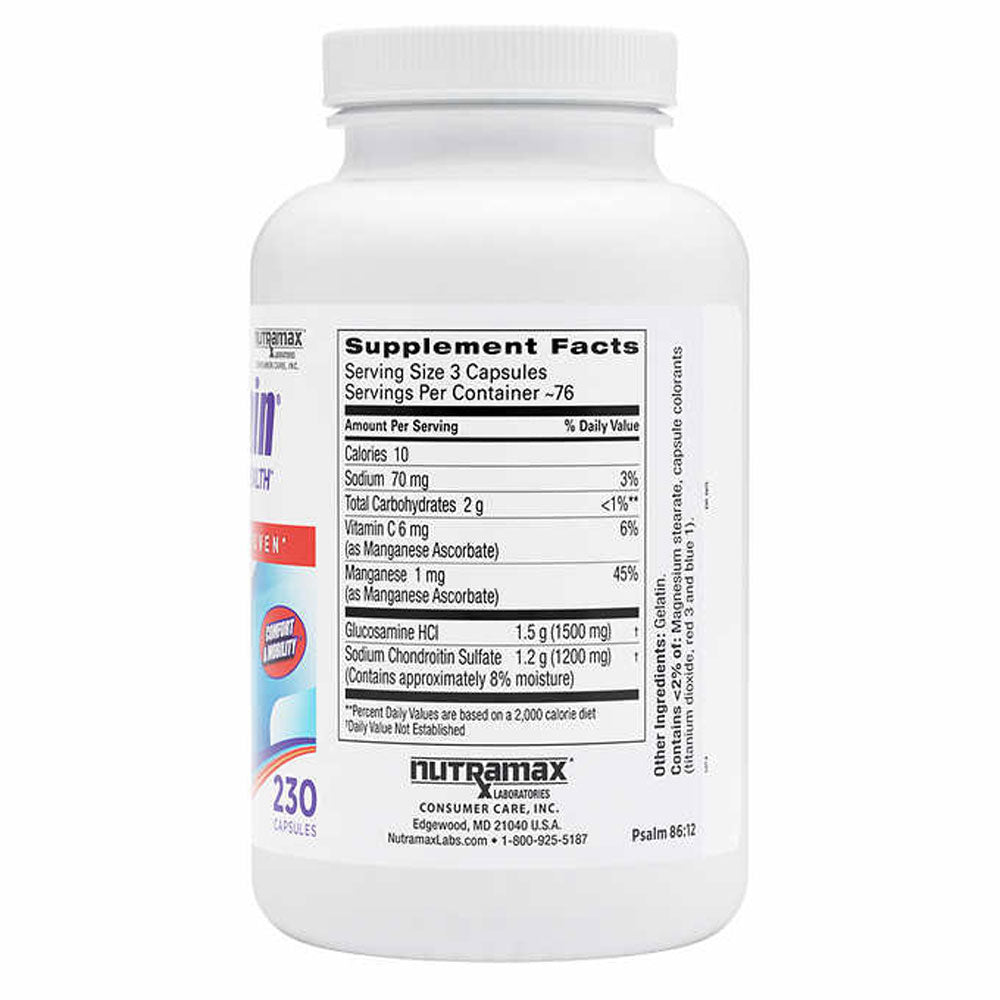 Cosamin DS Joint with Glucosamine & Chondroitin for Joint Health, 230 Capsules