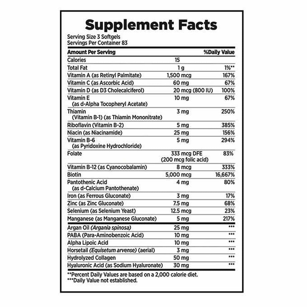 Nature's Bounty Hair, Skin and Nails, 250 Softgels