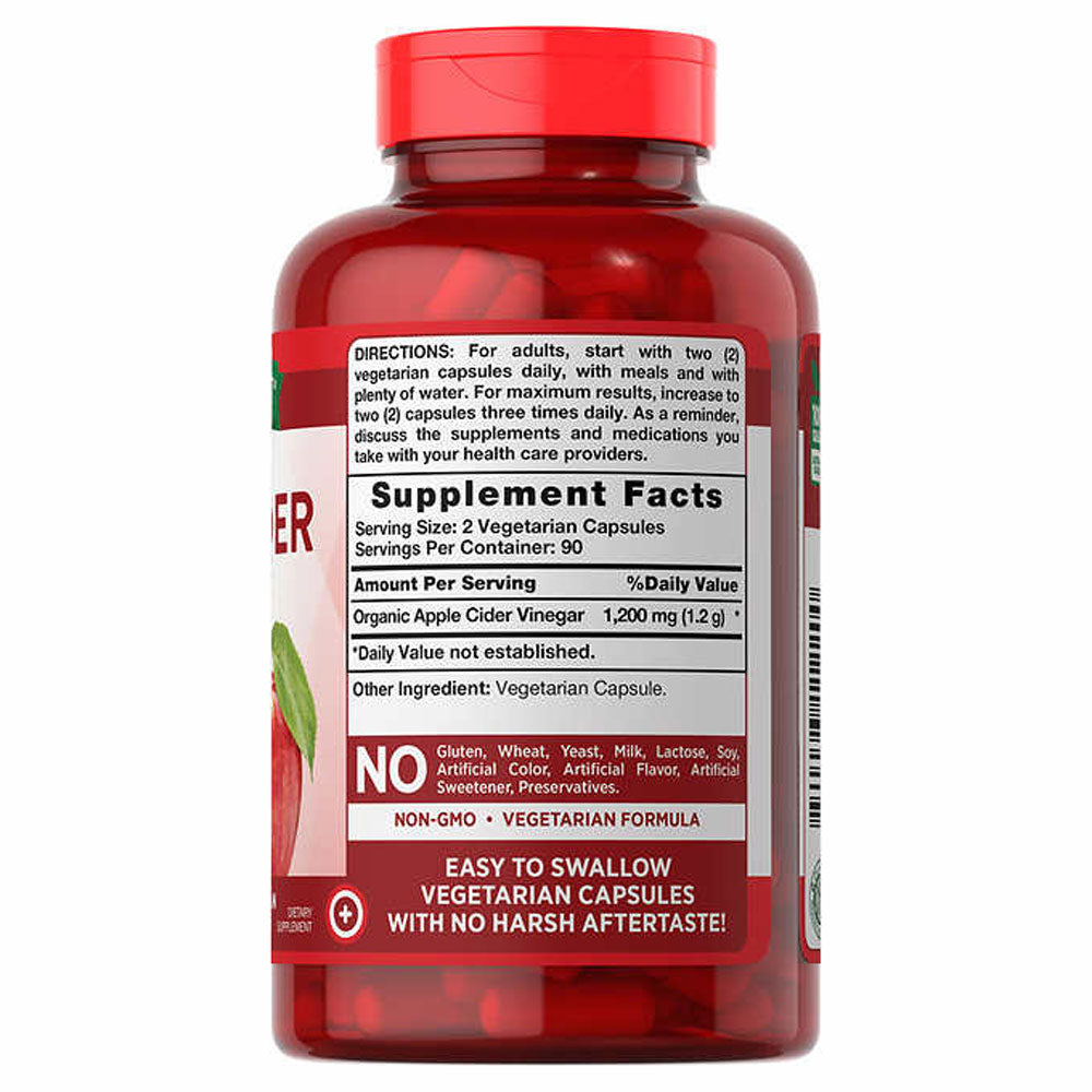 Nature's Truth Apple Cider Vinegar 1200 mg., 180 Capsules