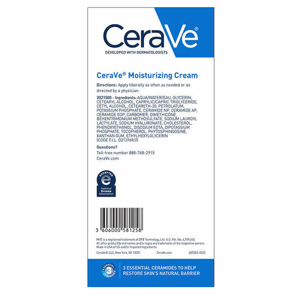 CeraVe Moisturizing Cream Multi-Pack, 16 oz Jar with Pump + 16 oz Jar