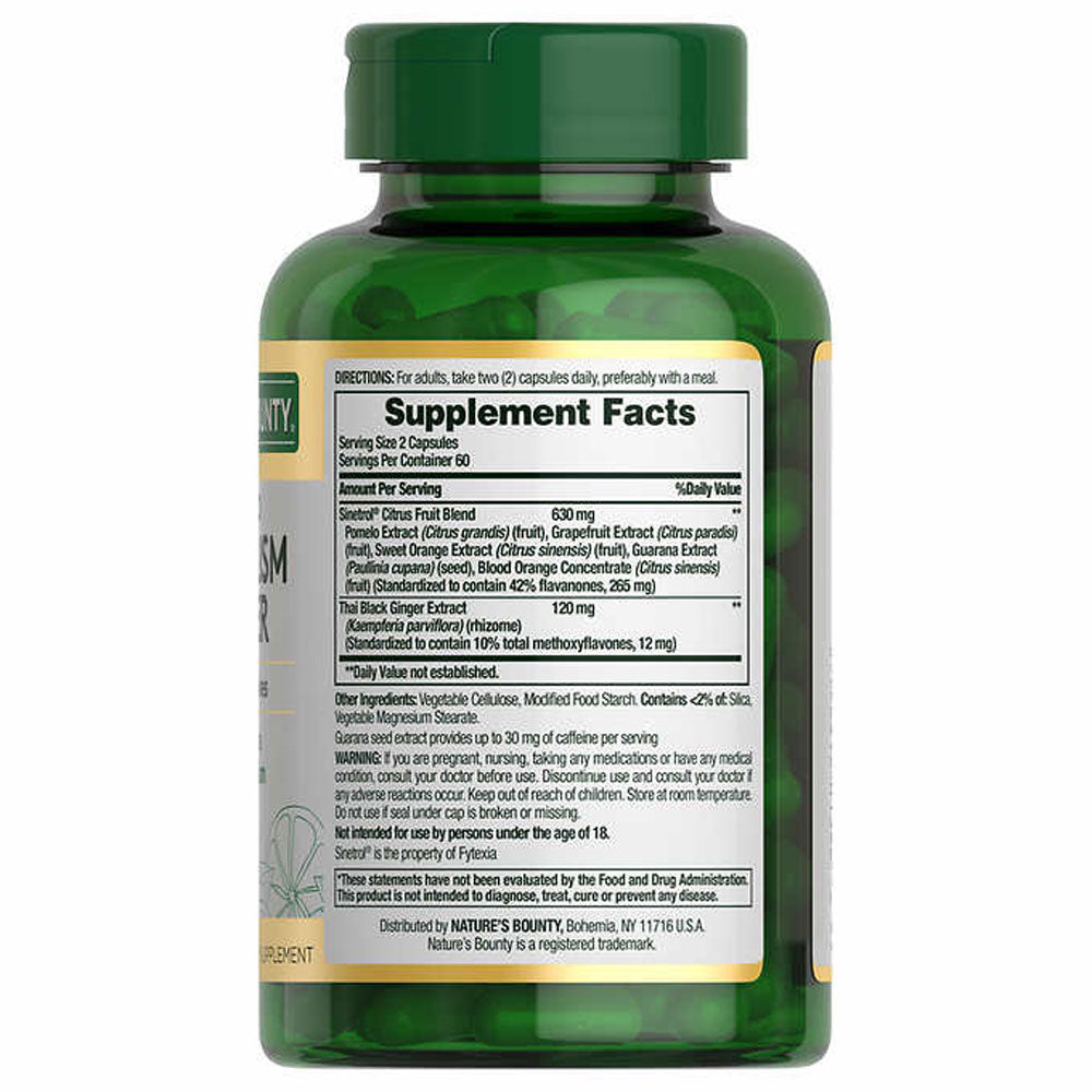 Nature's Bounty Advanced Metabolism Booster, 120 Capsules