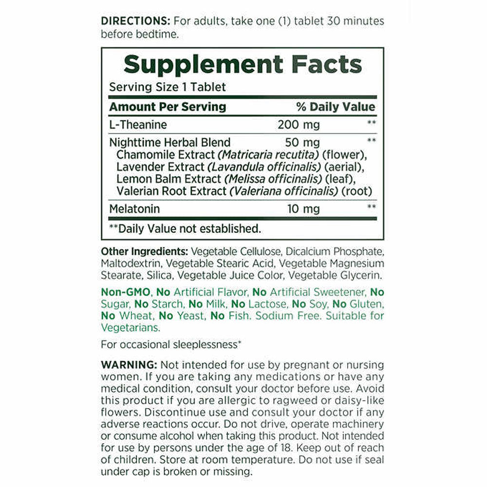 Nature's Bounty Sleep3 10mg. Melatonin, 120 Tablets