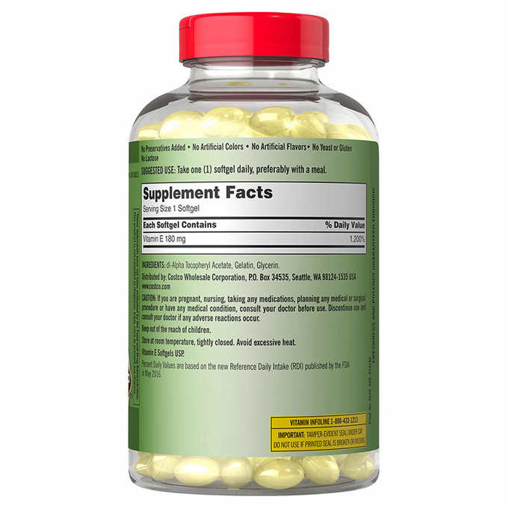 Kirkland Signature Vitamin E 180 mg., 500 Softgels