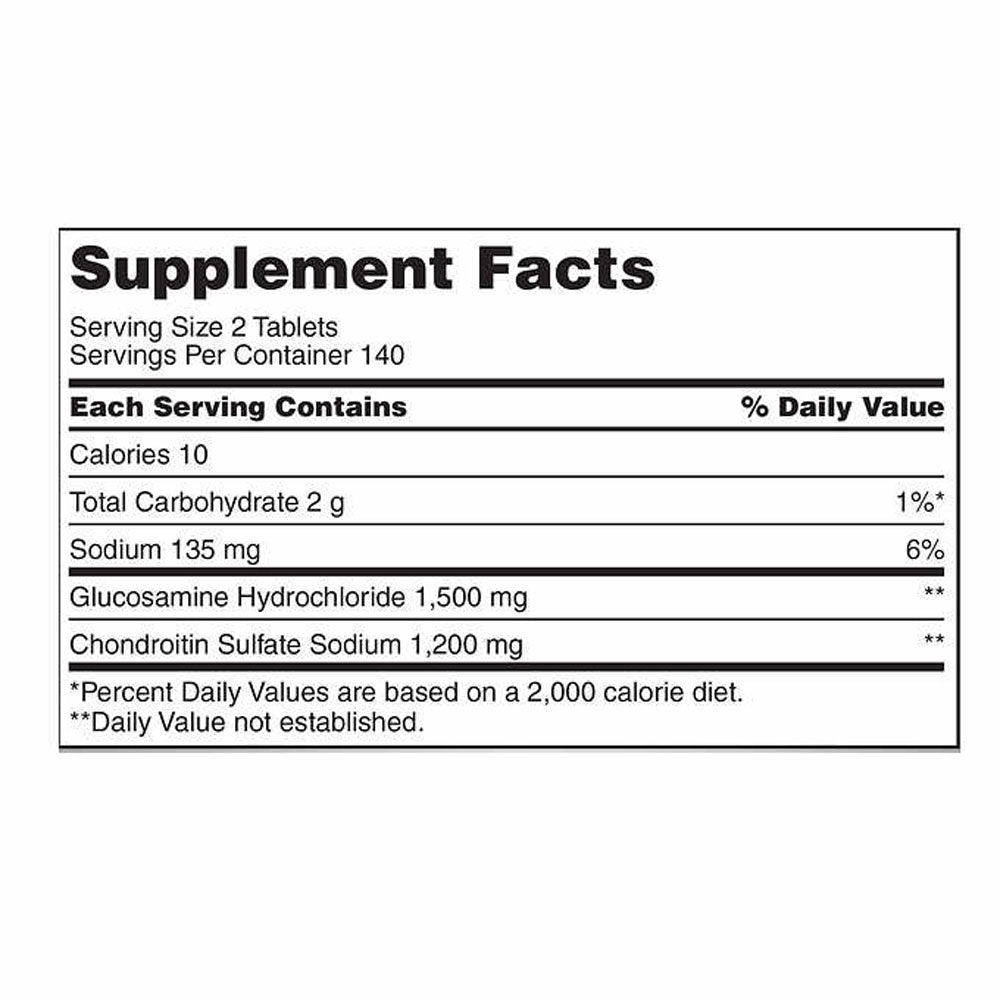 Kirkland Signature Glucosamine & Chondroitin, 280 Tablets