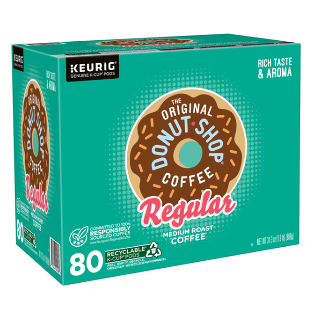 The Original Donut Shop Coffee, Regular, Medium Roast, Keurig K-Cup Pods, 80 ct