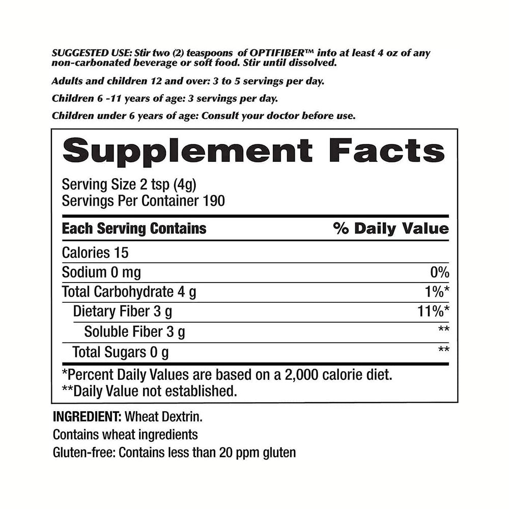 Kirkland Signature OPTIFIBER, 26.8 Ounces 190 Servings - Digest Supplement