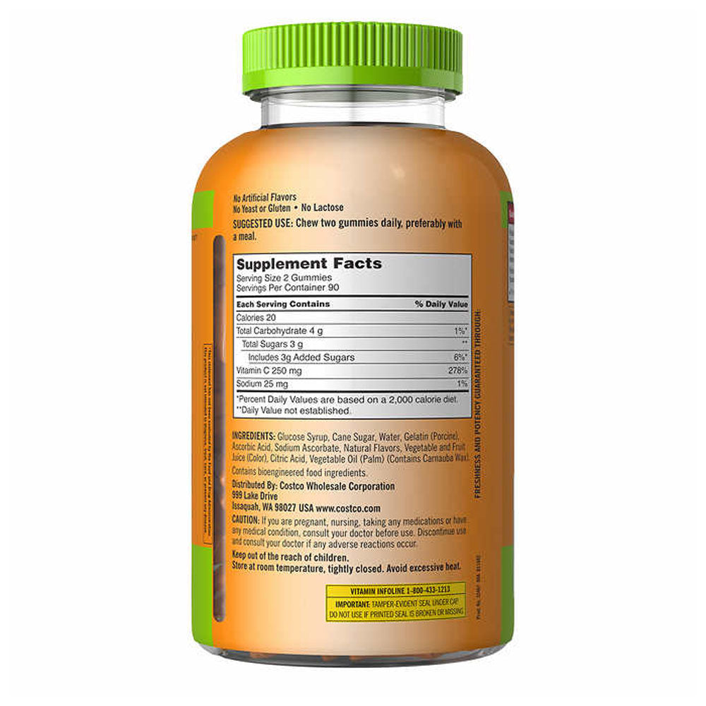 Kirkland Signature Vitamin C 250 mg., 180 Adult Gummies