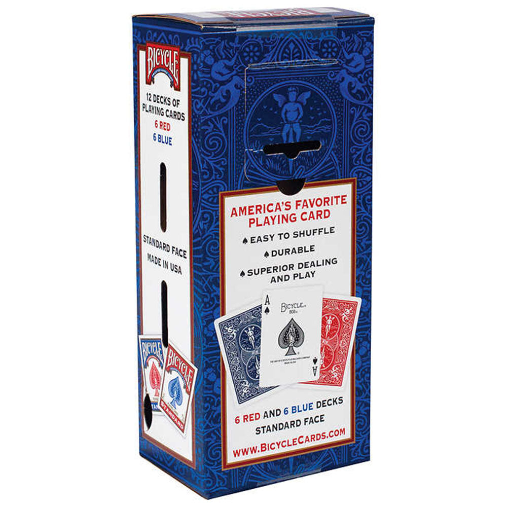 Bicycle Standard Playing Cards, Red and Blue, 12 Decks