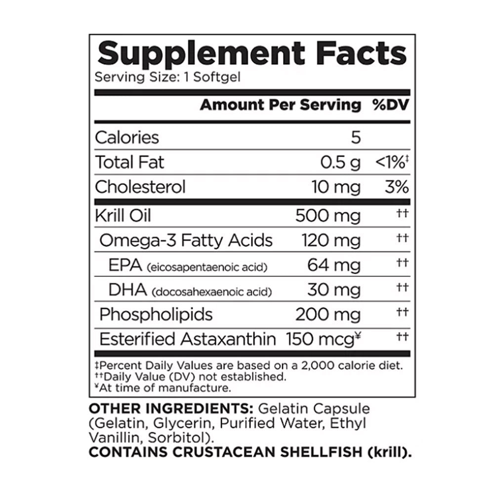 Member's Mark Extra-Strength Antarctic Pure Krill Oil, 500 mg (160 ct.)