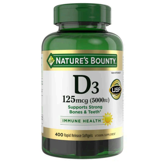 Nature's Bounty Vitamin D3 125 mcg, 400 Softgels