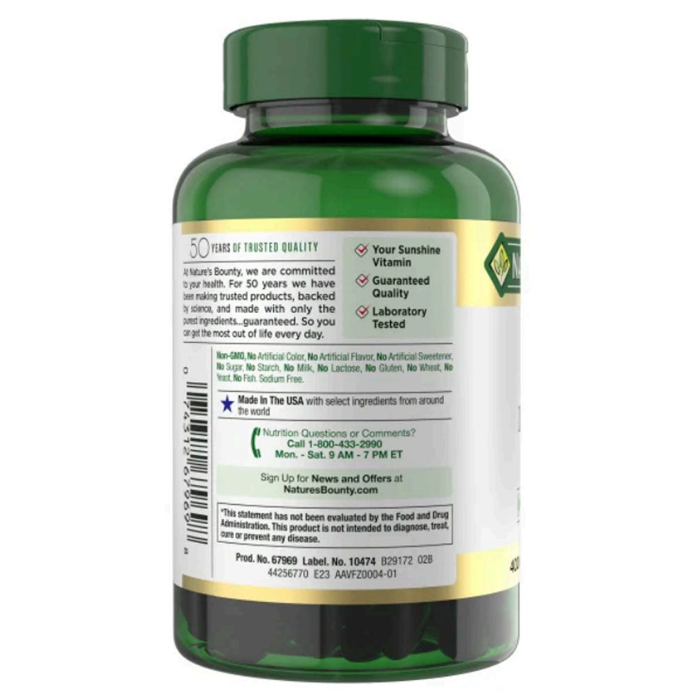 Nature's Bounty Vitamin D3 125 mcg, 400 Softgels