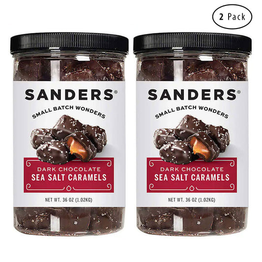 Sanders Dark Chocolate Sea Salt Caramels 36 oz., 2-pack