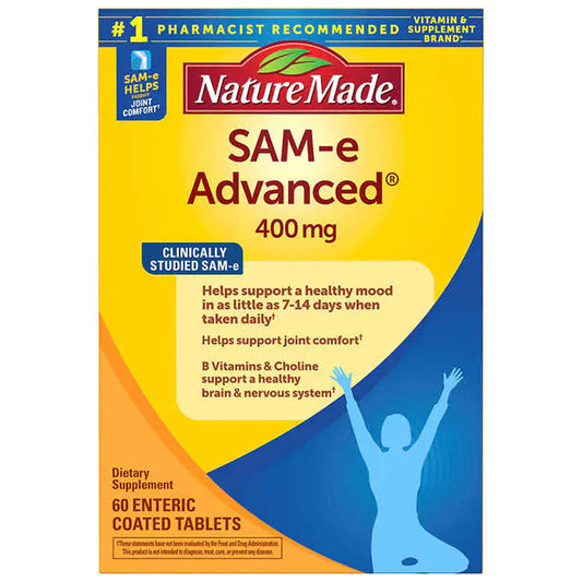 Nature Made SAM-e Advanced, 400 mg, 60 Tablets