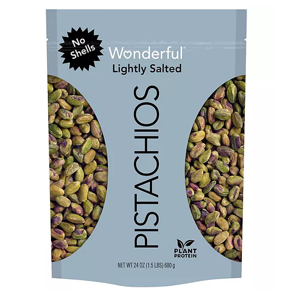 Wonderful Pistachios Roasted and Lightly Salted, No Shells (24 oz.)