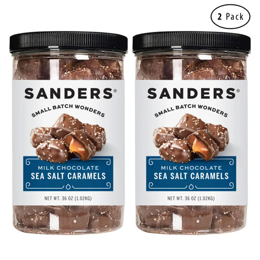 Sanders Milk Chocolate Sea Salt Caramels 36 oz, 2-pack