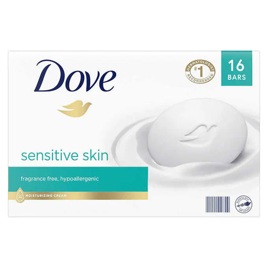 Dove Beauty Bar, Sensitive Skin 16 Bars (3.75 oz) 3.7 LB