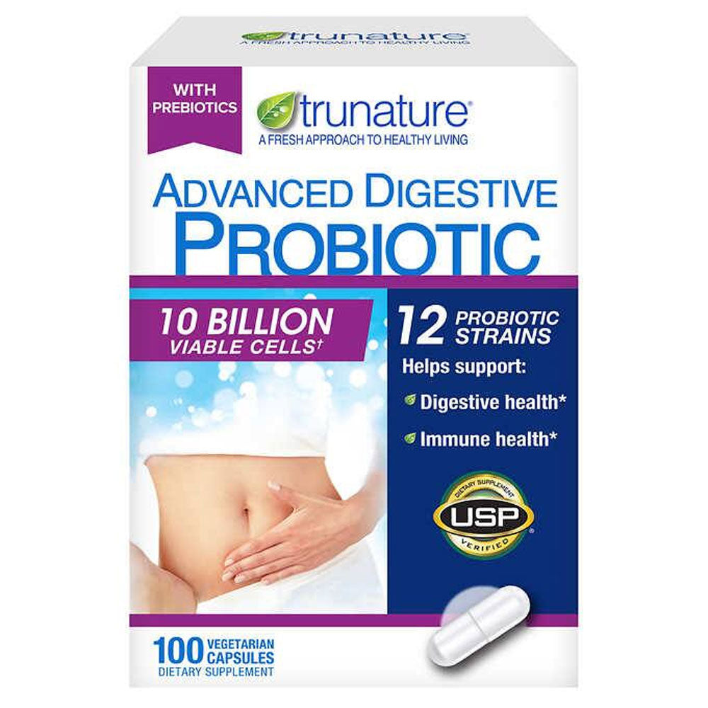 trunature Advanced Digestive Probiotic, 100 Capsules