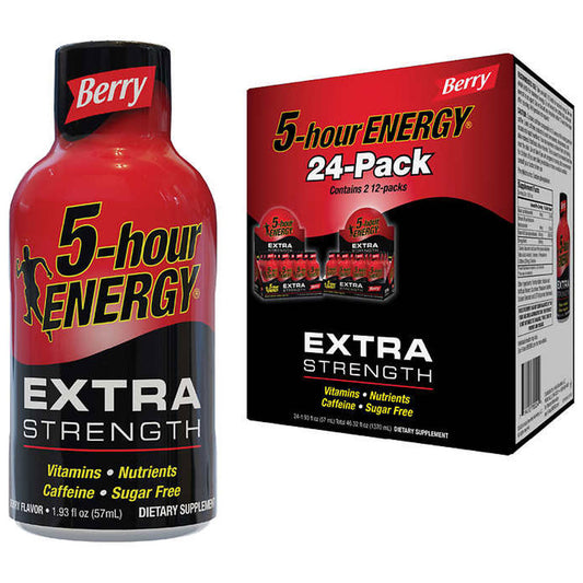 5-hour Energy Shot, Extra Strength, Berry, 1.93 fl oz, 24 ct