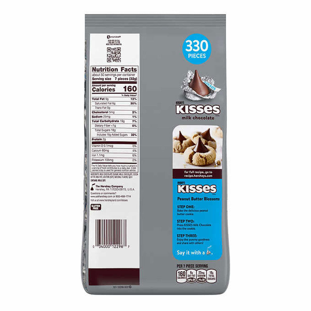 Hershey's Kisses, Milk Chocolate, 56 oz (330 Count)