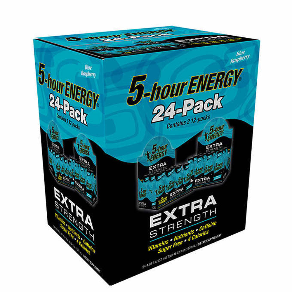 5-hour Energy Shot, Extra Strength, Blue Raspberry, 1.93 fl oz, 24-count