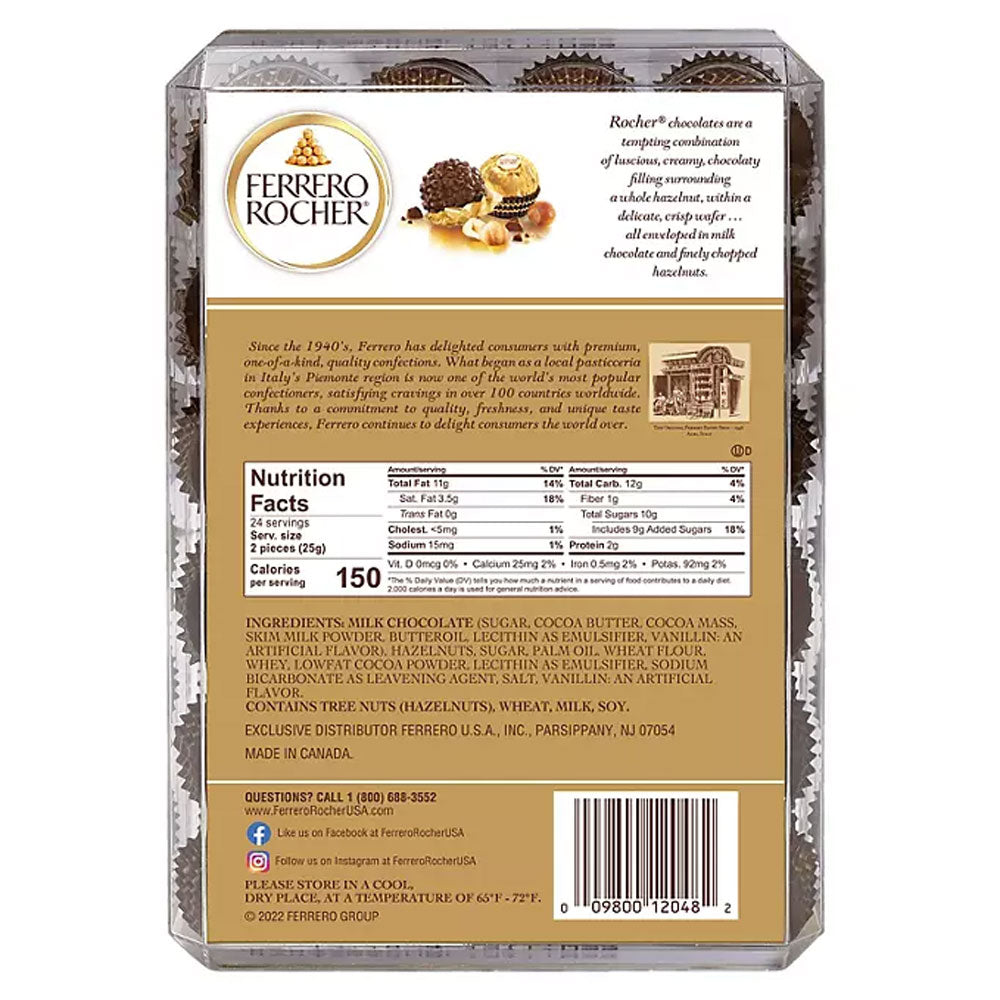 Ferrero Rocher Mother's Day Milk Chocolate Hazelnut Gift, 48 ct.