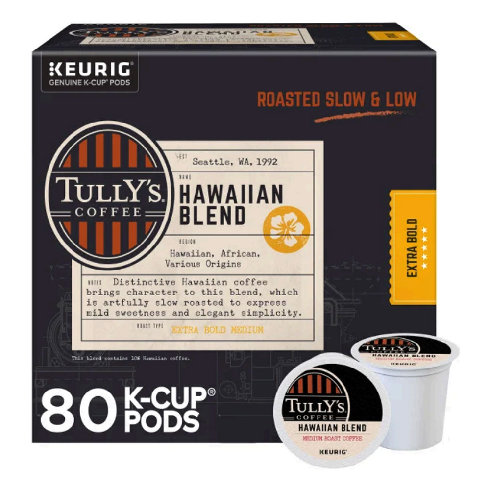 Tully's Coffee Hawaiian Blend K-Cups Pods, 80-count