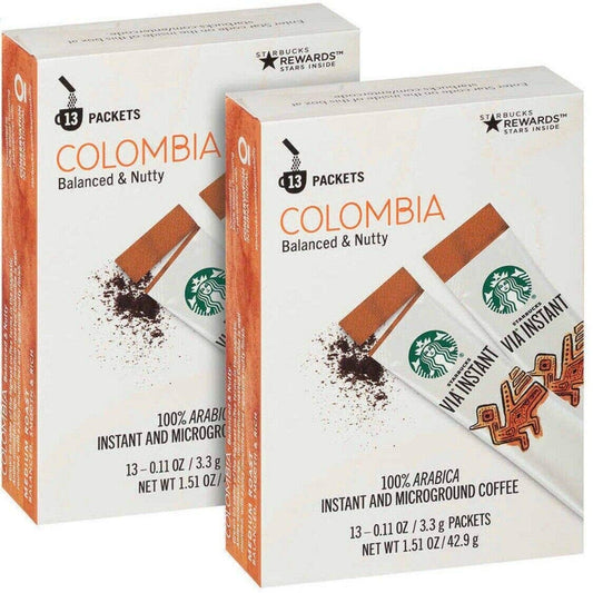 Starbucks VIA Instant Colombia Coffee, Medium Roast, 26-count