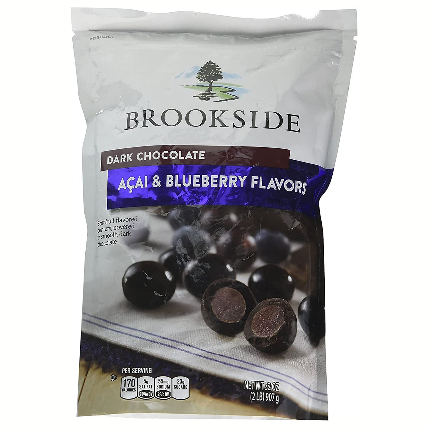 Brookside Dark Chocolate, Acai/Blueberry, Basic, 32 Oz