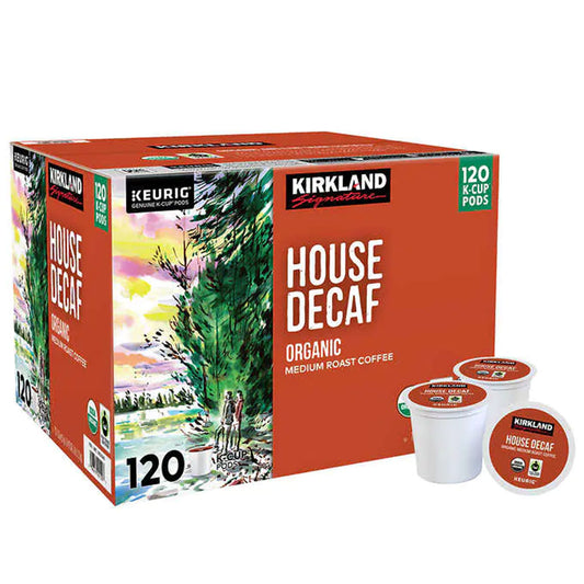 Kirkland Signature Coffee Organic House Decaf K-Cup Pod, 120-count