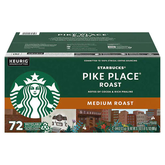 Starbucks Pike Place Medium Roast K-Cup Coffee, 72-count