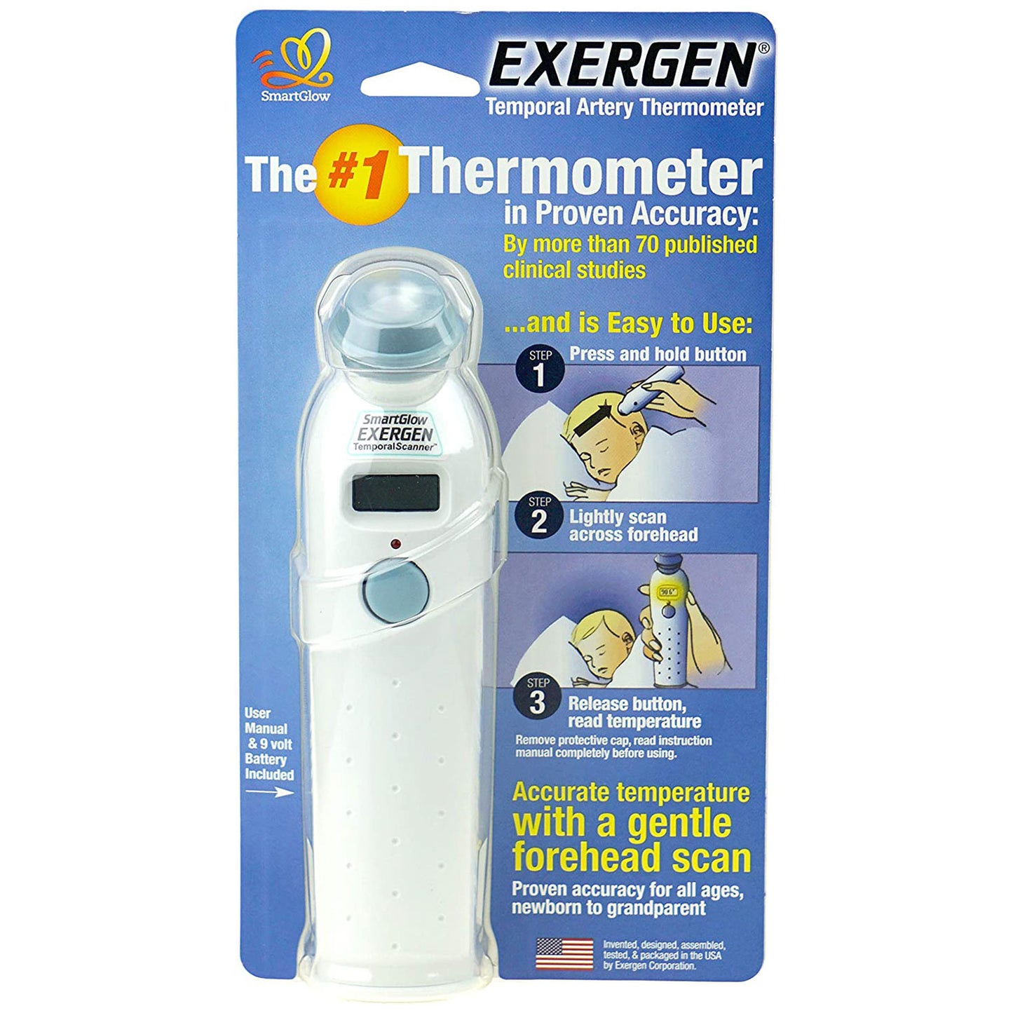 Exergen Temporal Scan Forehead Artery Baby Thermometer Tat-2000c Scanner