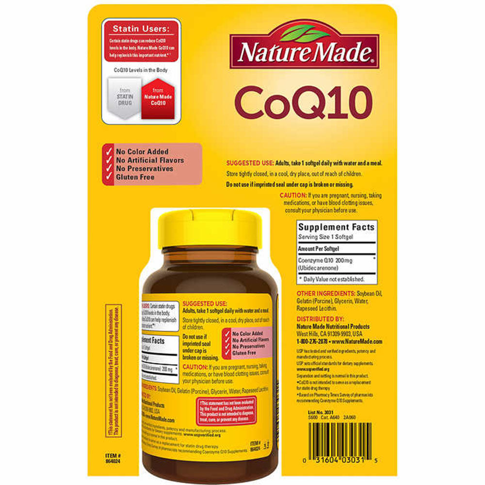 Nature Made CoQ10 200 mg., 140 Softgels